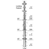 Wade Antenna 20' Telescoping Antenna Mast