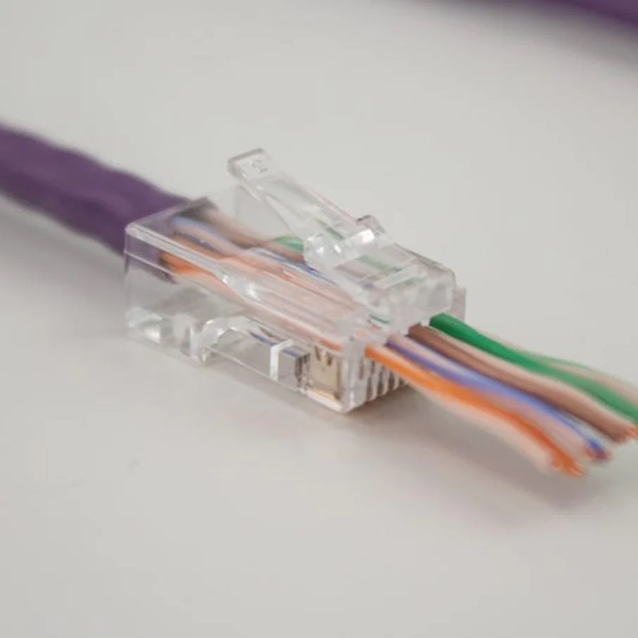 Vertical Cable CAT6A Plug Unshielded RJ45 Modular Connector