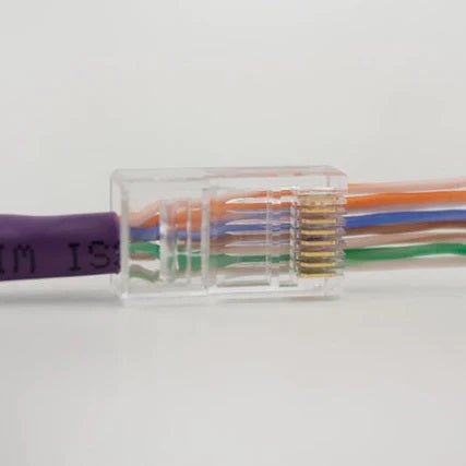 Vertical Cable CAT6A Plug Unshielded RJ45 Modular Connector
