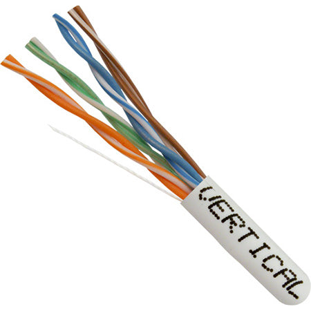 Vertical Cable Unshielded Plenum Rated Cat5e 350-MHz 8-Conductor 4-Pair 24-gauge UTP Solid Bare Copper FT6 -1000' Pull Box