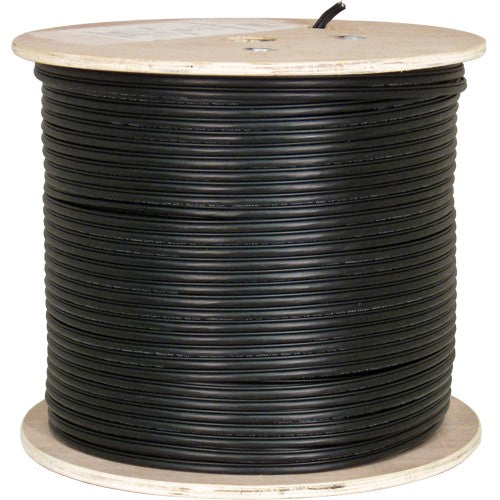 Vertical Cable Shielded Outdoor UV Rated Cat5e 350-MHz 8-Conductor 4-Pair 24-gauge CMX Solid Bare Copper with Messenger - 1000' Spool