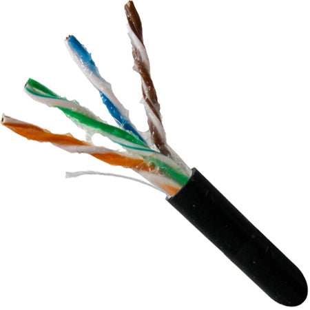 Vertical Cable Direct Burial Gel Flooded Cat6 550-MHz 8-Conductor 4-Pair 23-gauge CMXF Solid Bare Copper - 1000' Spool