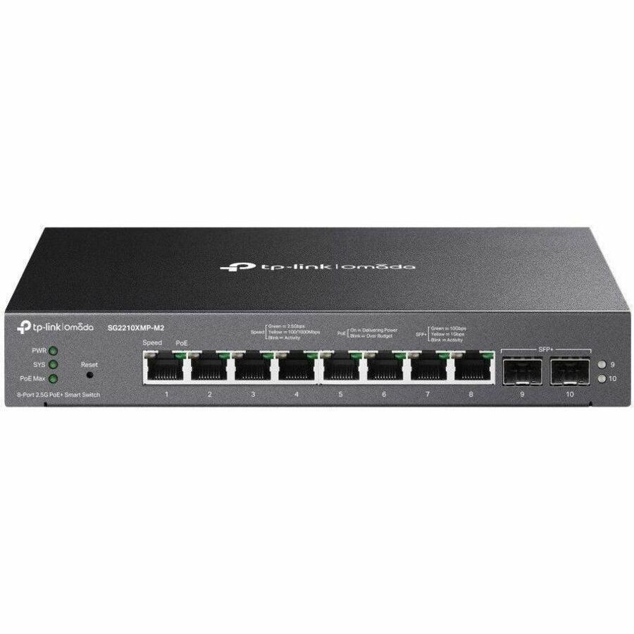 TP-Link Omada 8-Port 2.5GBASE-T and 2-Port 10GE SFP+ Smart Switch with 8-Port PoE+
