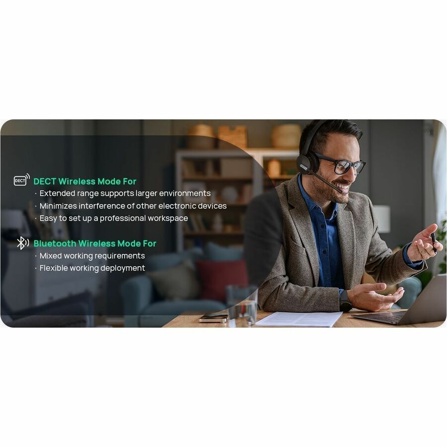 Yealink WH64 DECT Wireless Headset - Dual - Teams