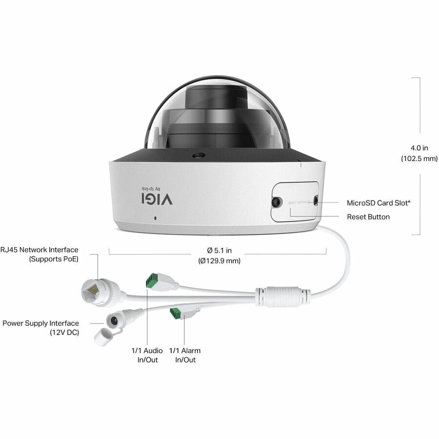 TP-Link VIGI 4MP IR Motorized Varifocal Dome Network Camera