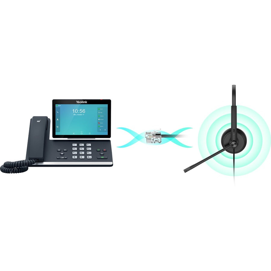 Yealink YHS34 Lite Mono QD to RJ9 Wideband Headset