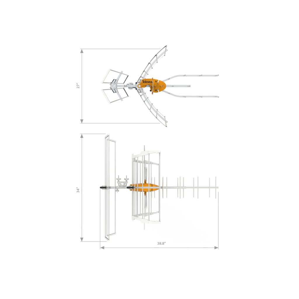 Televes Outdoor Ellipse Mix U/V-Hi Antenna With LTE Filter