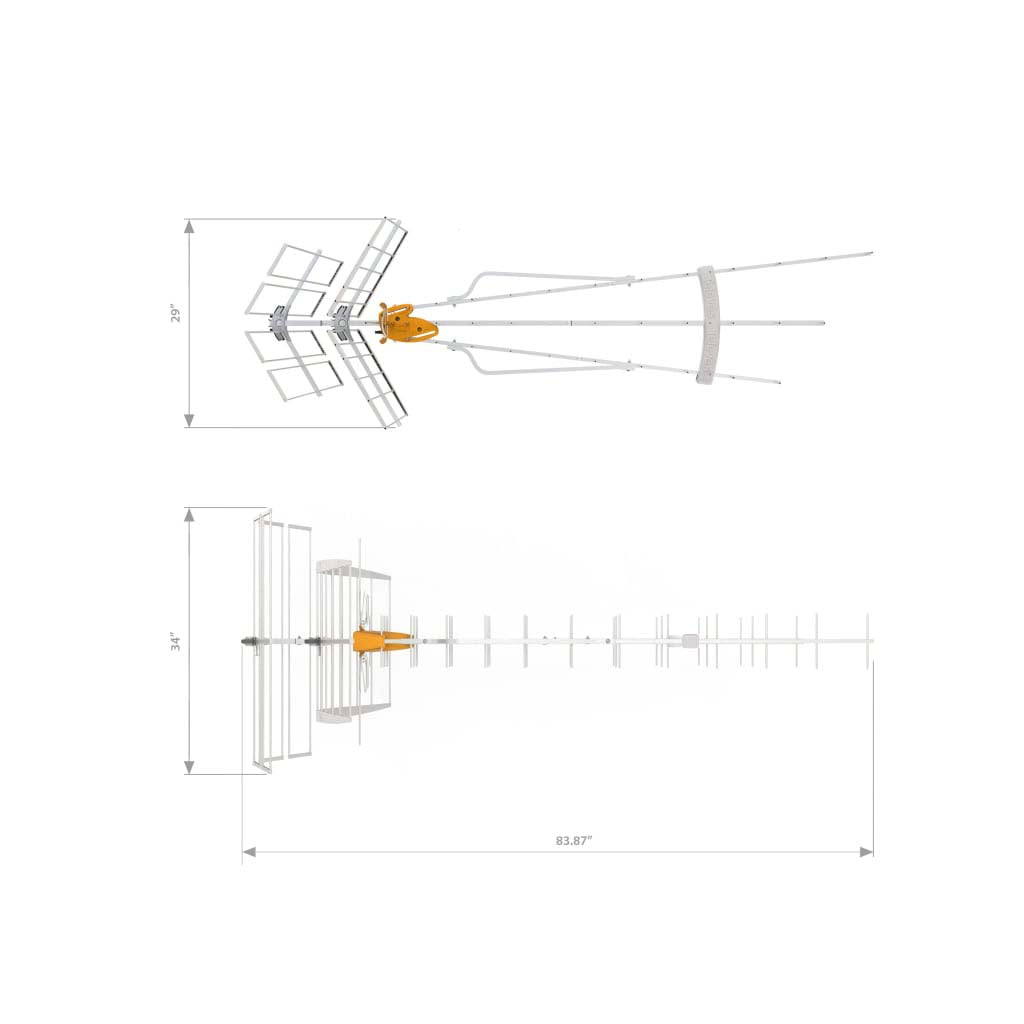 Televes Outdoor Dat Boss Mix Long Range U/V-Hi/V Antenna