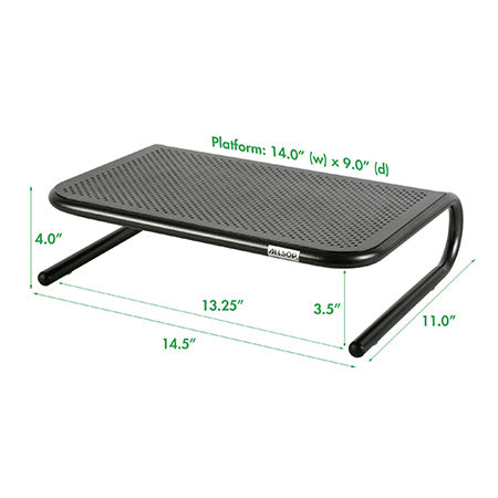 Allsop Metal Art Jr. Monitor Stand with 14" Wide Platform