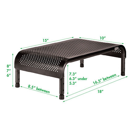Allsop Metal Art Ergo3 Adjustable Monitor Stand with 15" Wide Platform