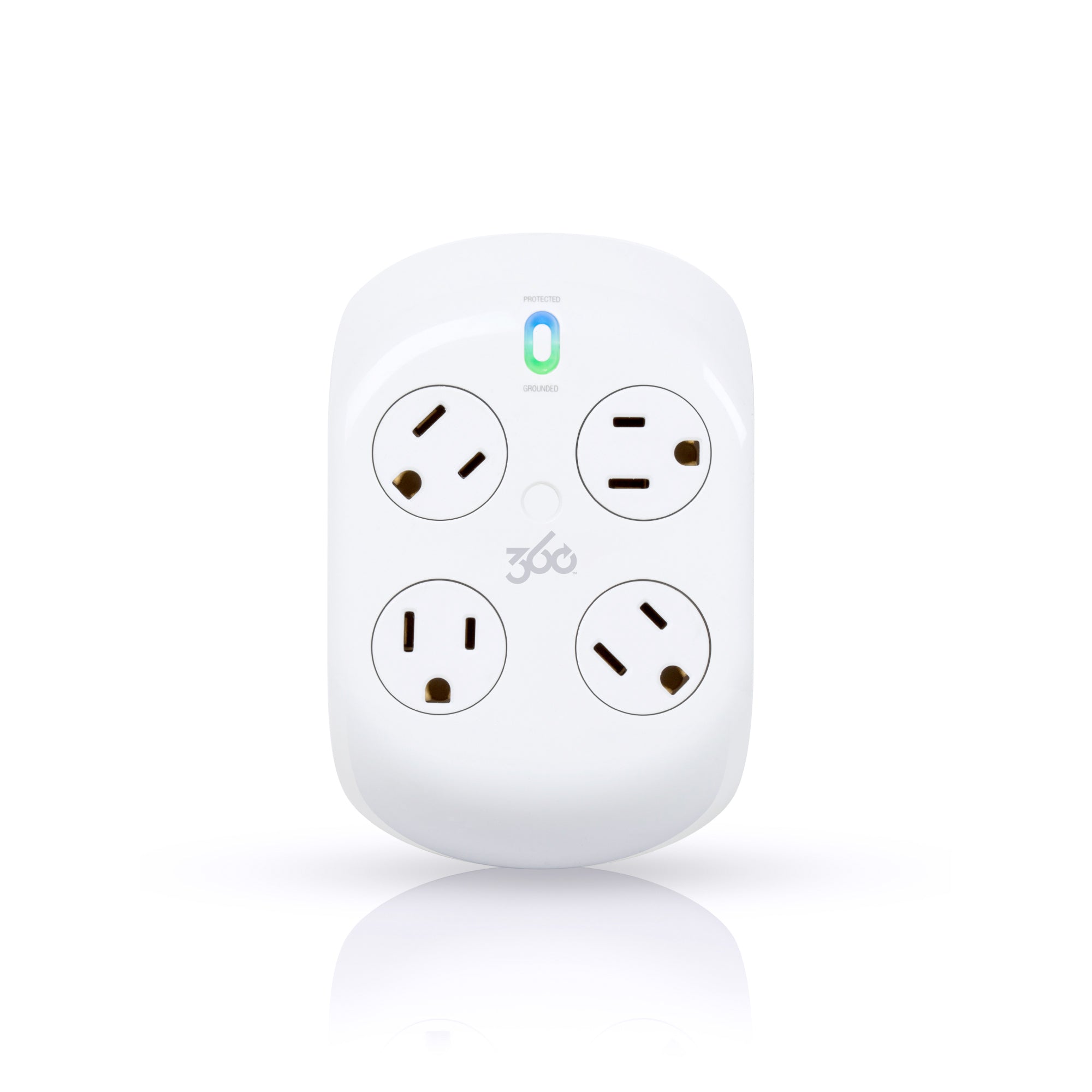360 Electrical Revolve Rotating Surge Protector Wall Tap