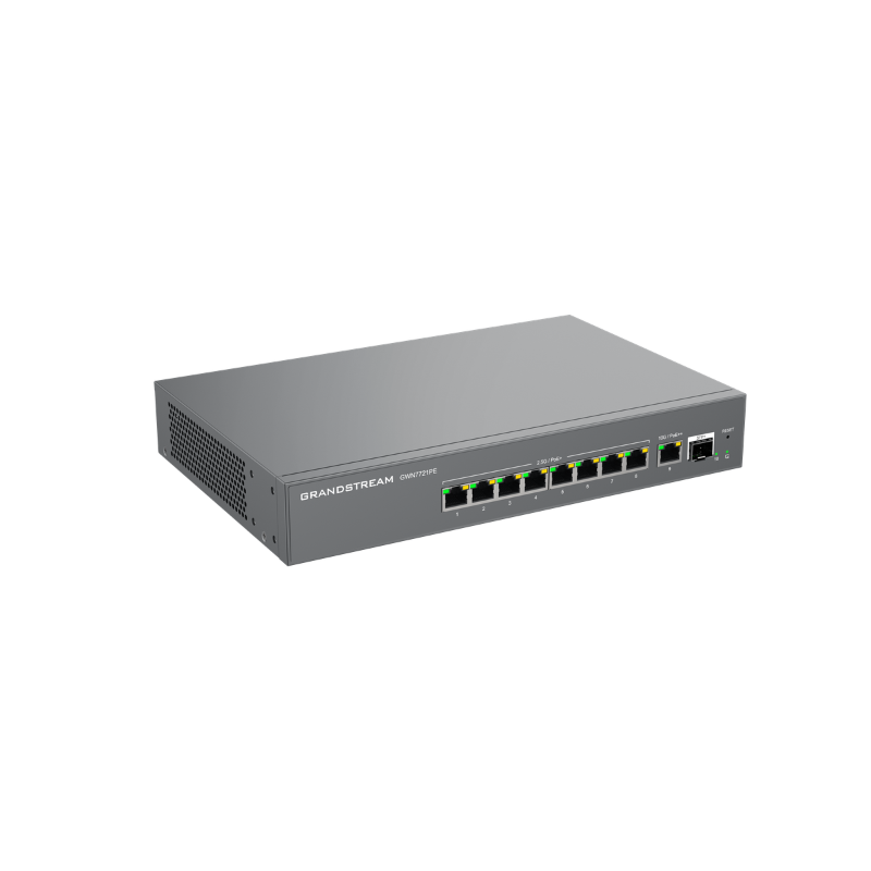 GRANDSTREAM GWN7721PE LAYER 2-LITE MANAGED MULTI-GIG SWITCH, 8