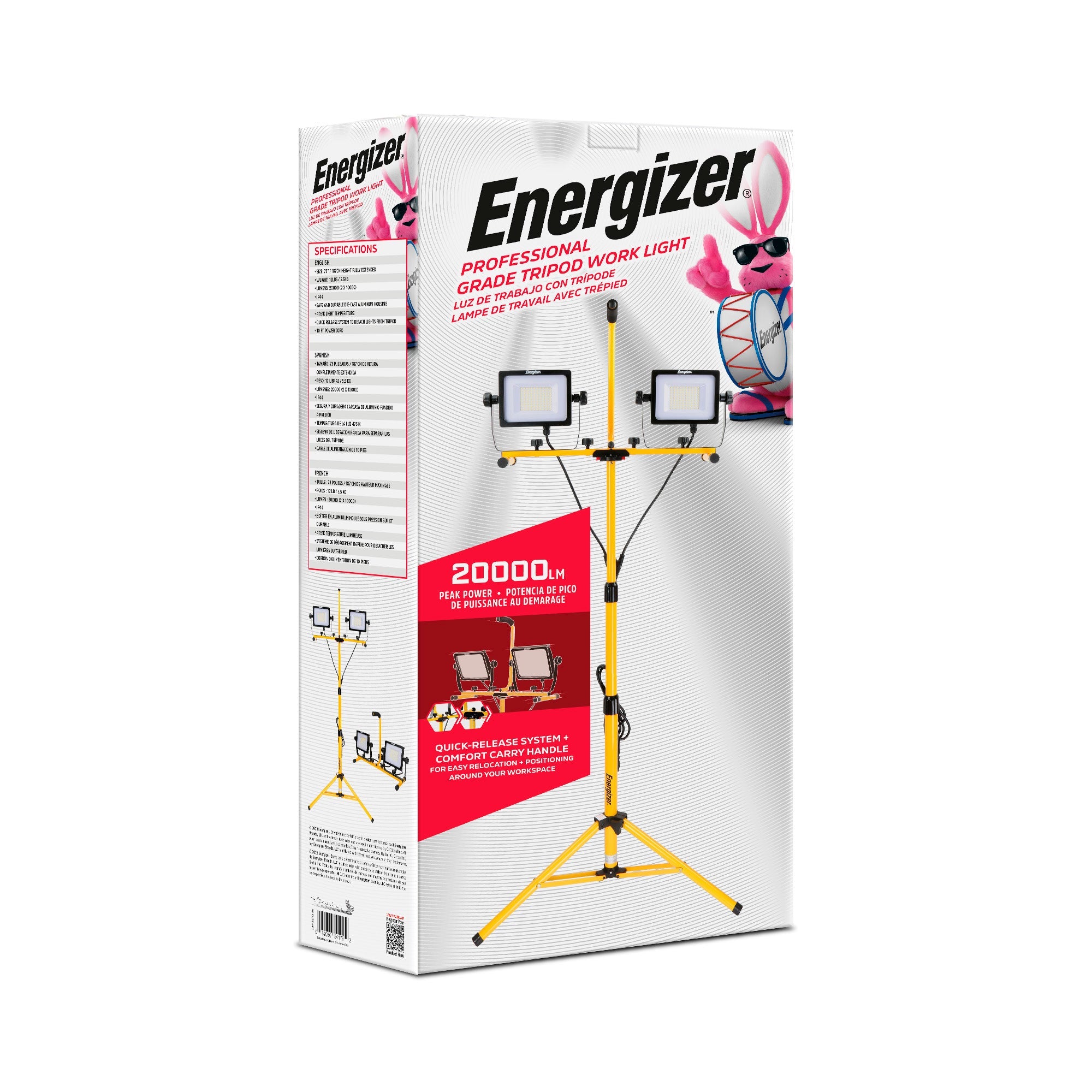 Energizer Professional Grade Tripod Dual LED Work Light