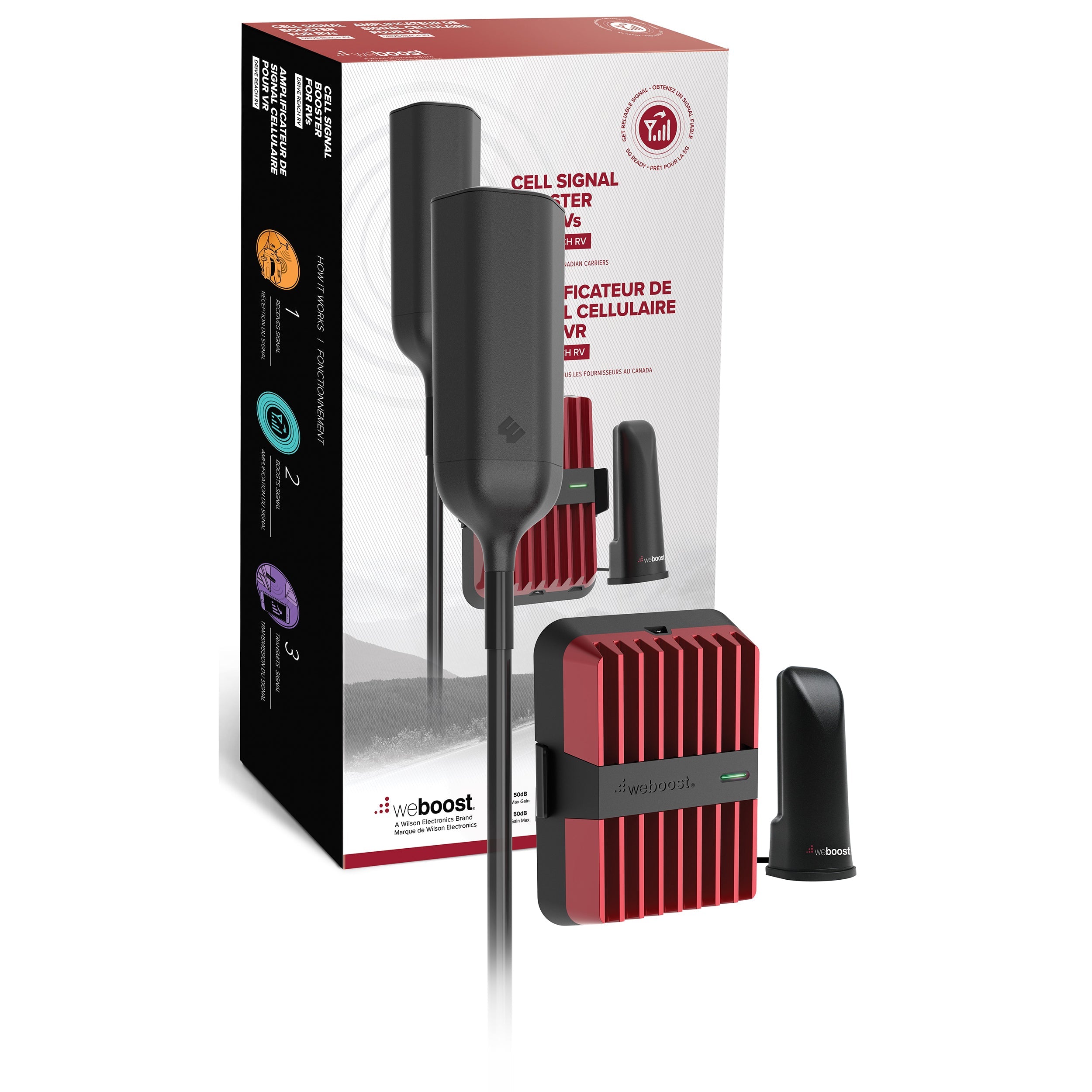 weBoost Drive Reach RV Cell Phone Signal Booster Kit