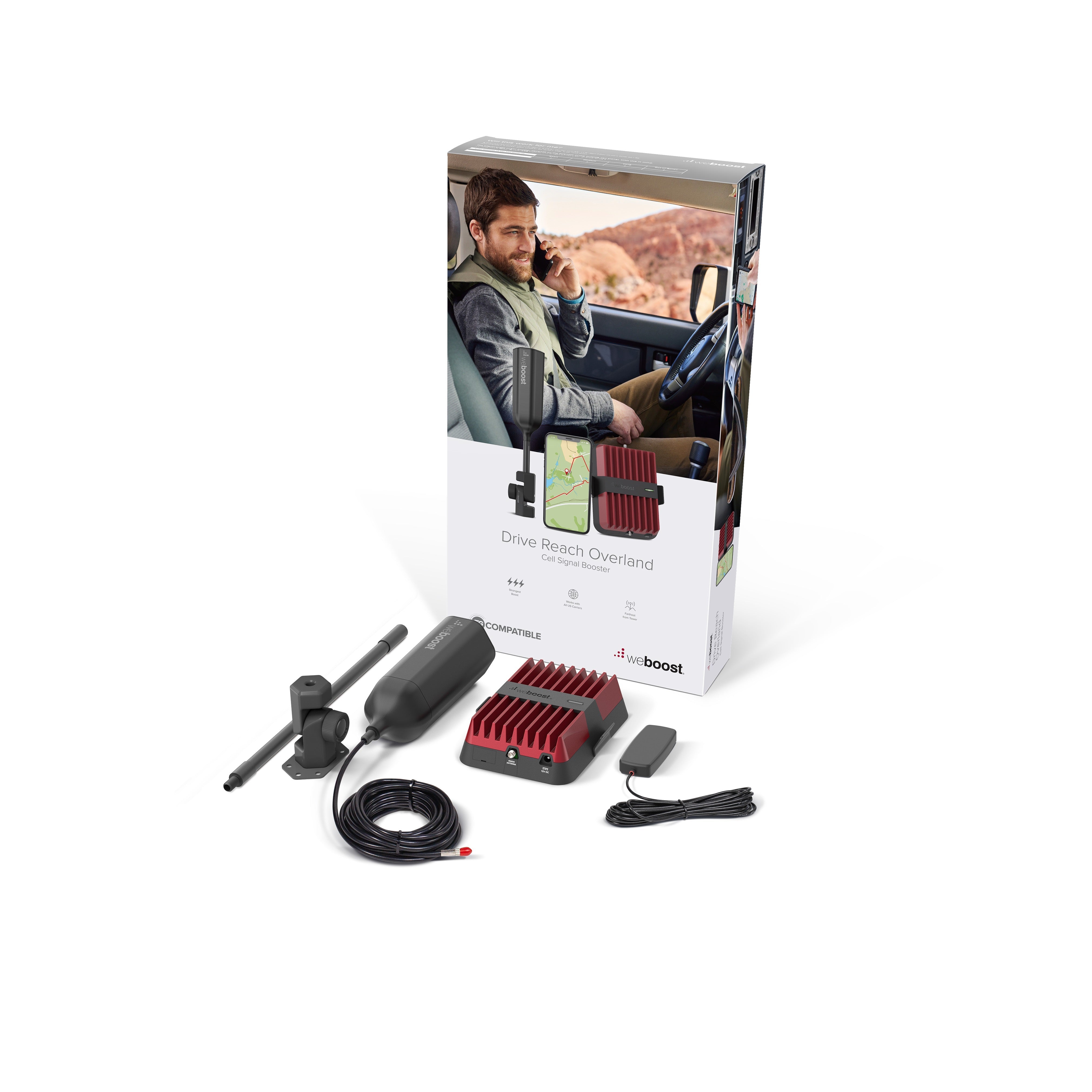 weBoost Drive Reach Overland Cell Phone Signal Booster Kit