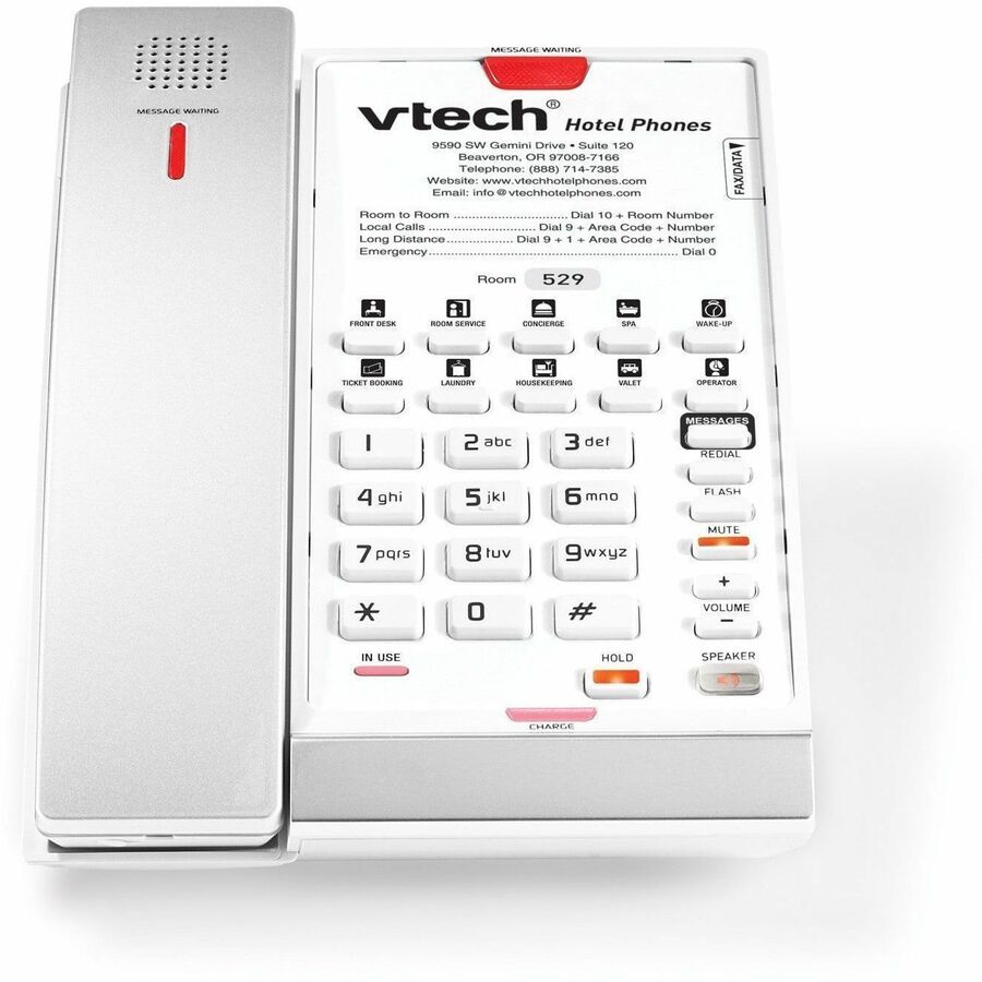 VTech 1-Line Contemporary Analog Cordless Phone with Battery Backup