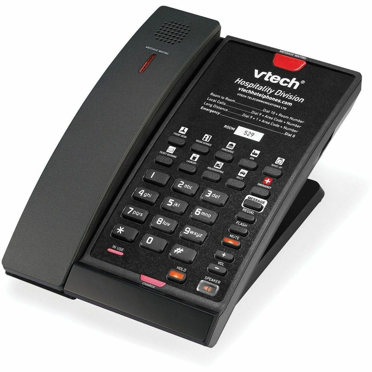 VTech 1-Line Contemporary Analog Cordless Phone with Battery Backup