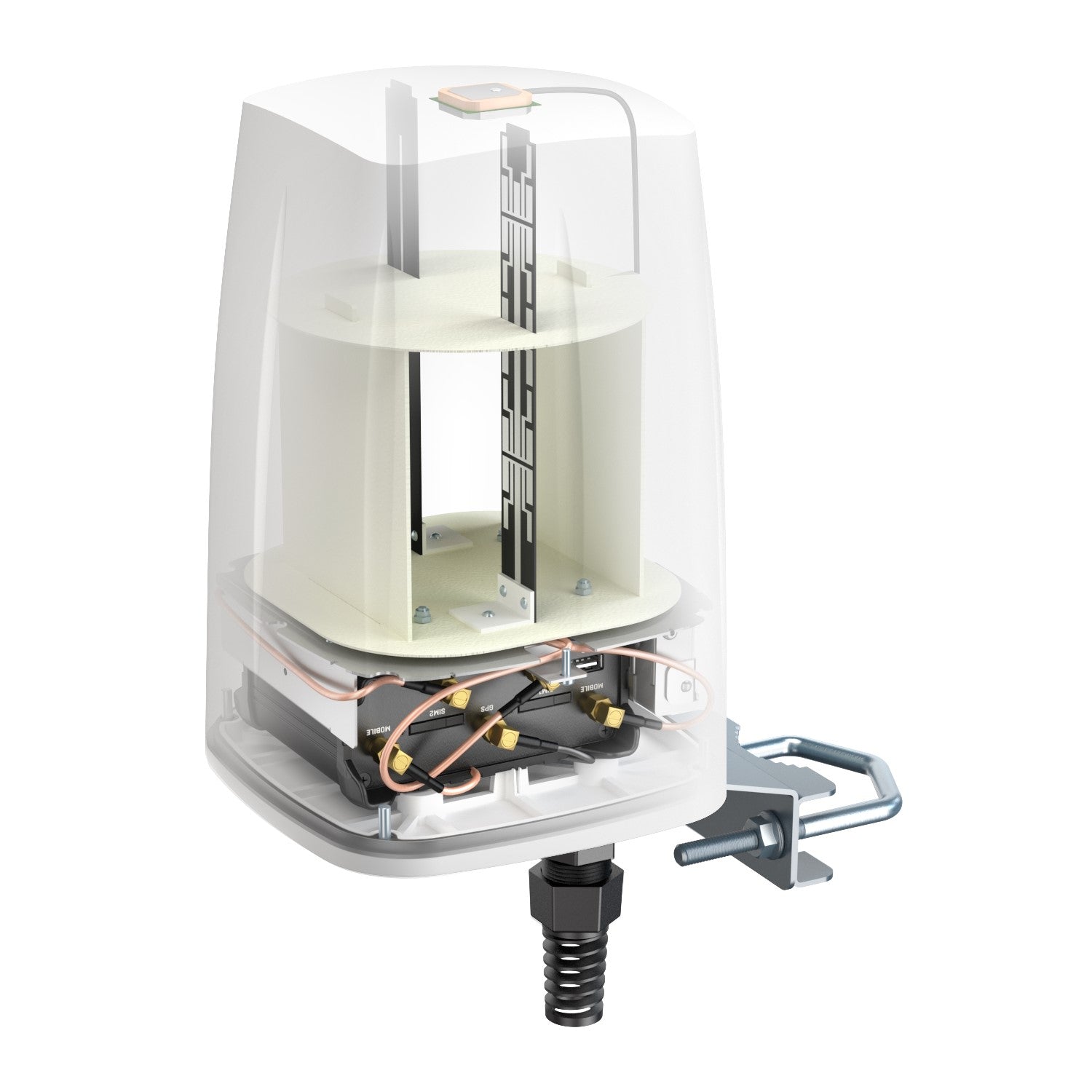 QuWireless QuSpot Omni-directional 4G/LTE Wi-Fi GPS Antenna