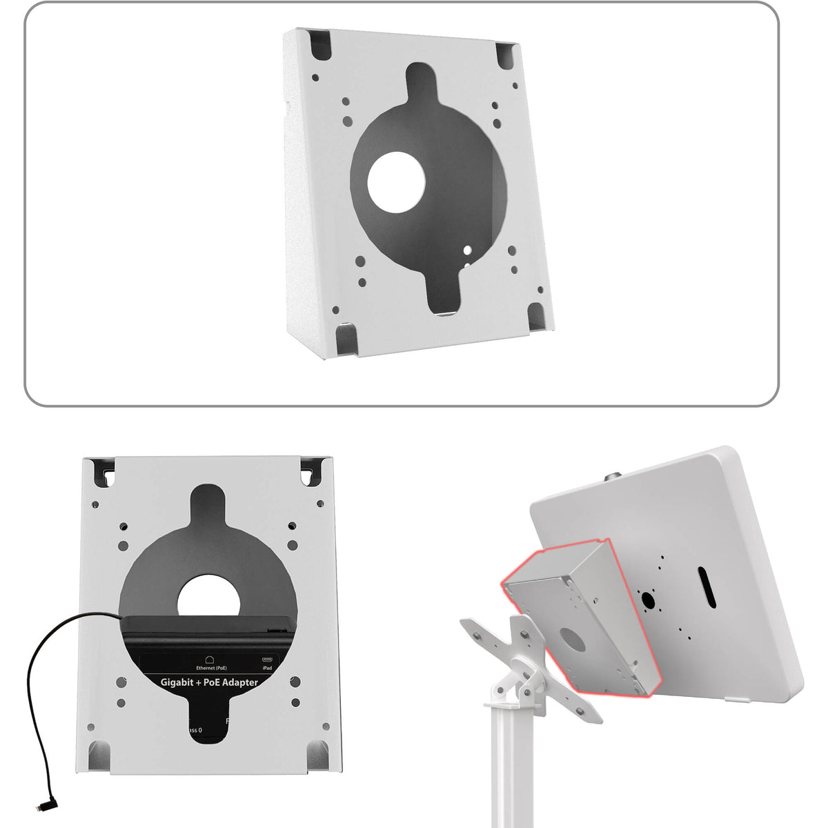 CTA Digital Premium Double VESA Wedge and Outlet/PoE Cover