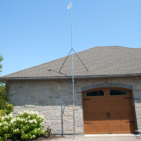 SureConX 35' Heavy Duty Telescoping Antenna Mast with Stabilizer Collar Ring "Guy Wires Not Required!"