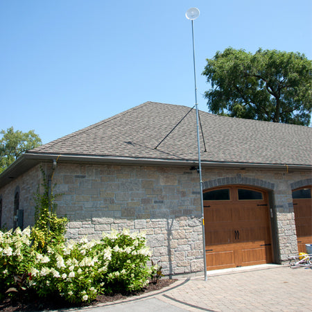 SureConX 35' Heavy Duty Telescoping Antenna Mast with Stabilizer Collar Ring "Guy Wires Not Required!"
