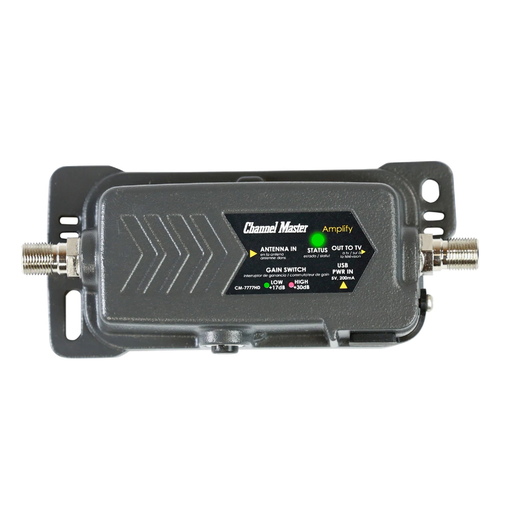Channel Master Amplify HDTV Adjustable Gain 17-30db Dual Gain Preamplifier with LTE Filter