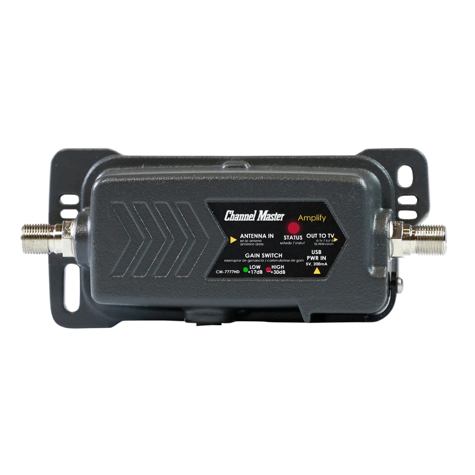 Channel Master Amplify HDTV Adjustable Gain 17-30db Dual Gain Preamplifier with LTE Filter