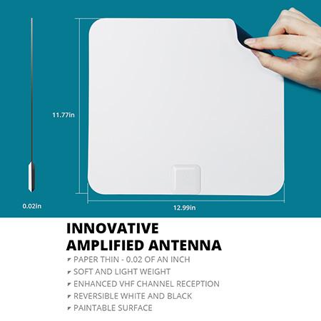 ANTOP Paper Thin Smartpass Amplified Indoor HDTV Antenna