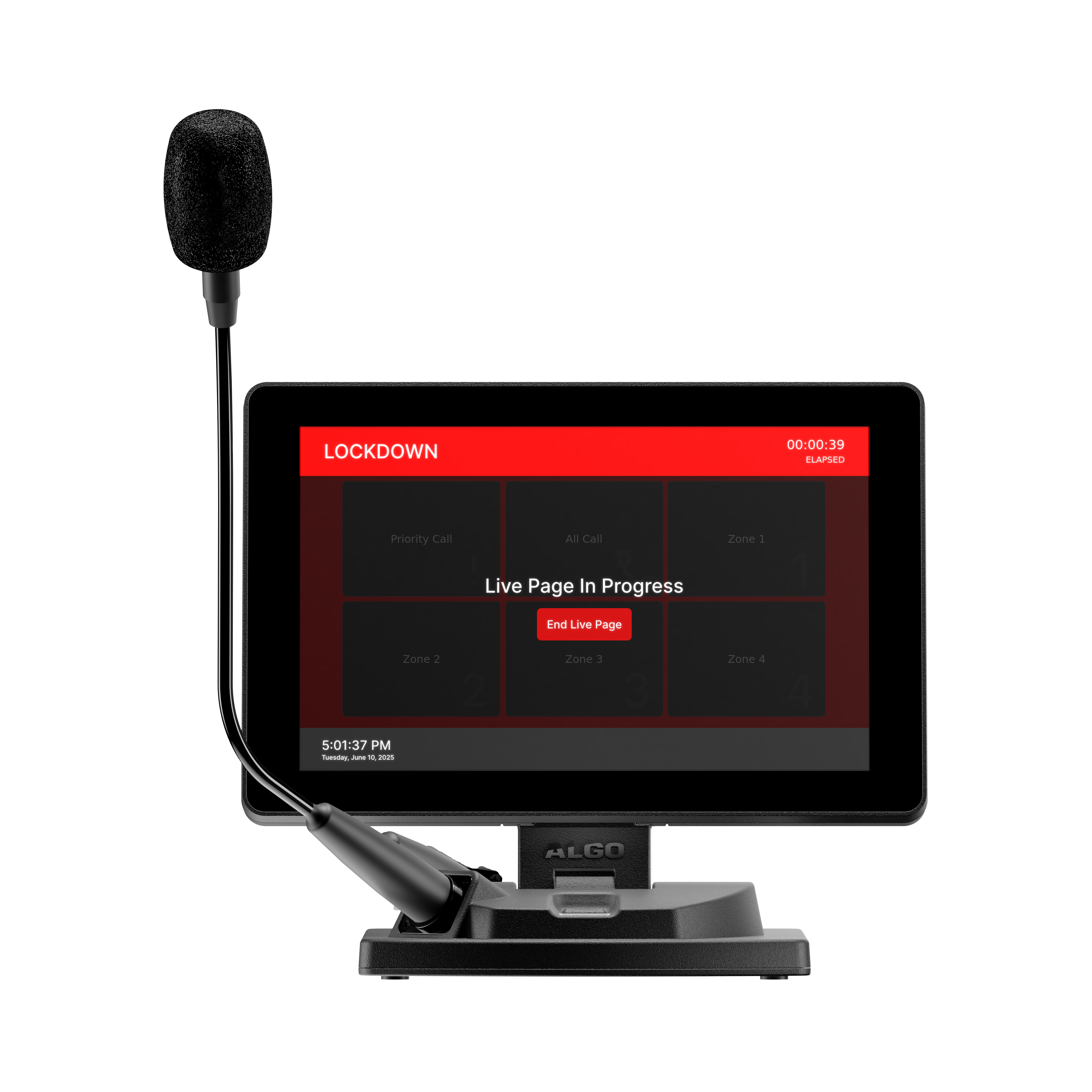 Algo IP Console with Stand, Handset