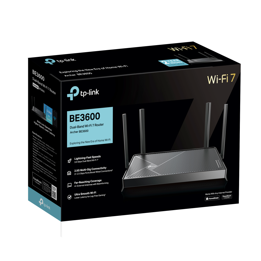 TP-Link Archer BE3600 Dual-Band Wi-Fi 7 Router