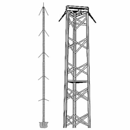 Wade Antenna 124' Commercial Guyed Tower
