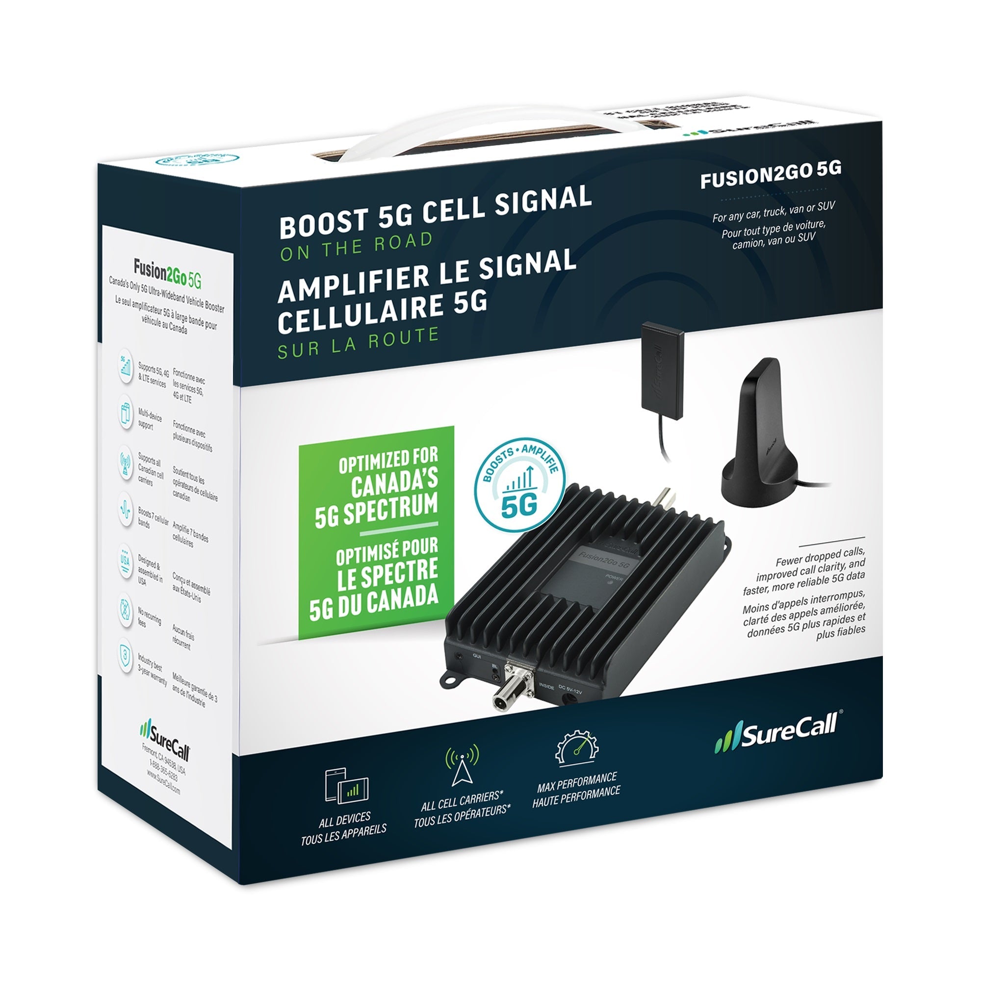 SureCall Fusion2Go 5G High-Performance Vehicle Phone Signal Booster