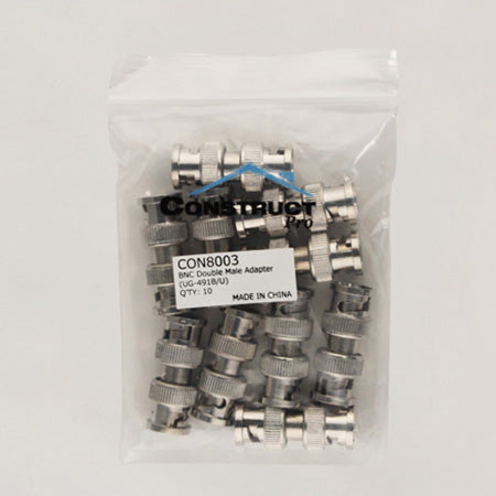 Construct Pro BNC Male to Male Adapter - 10pk