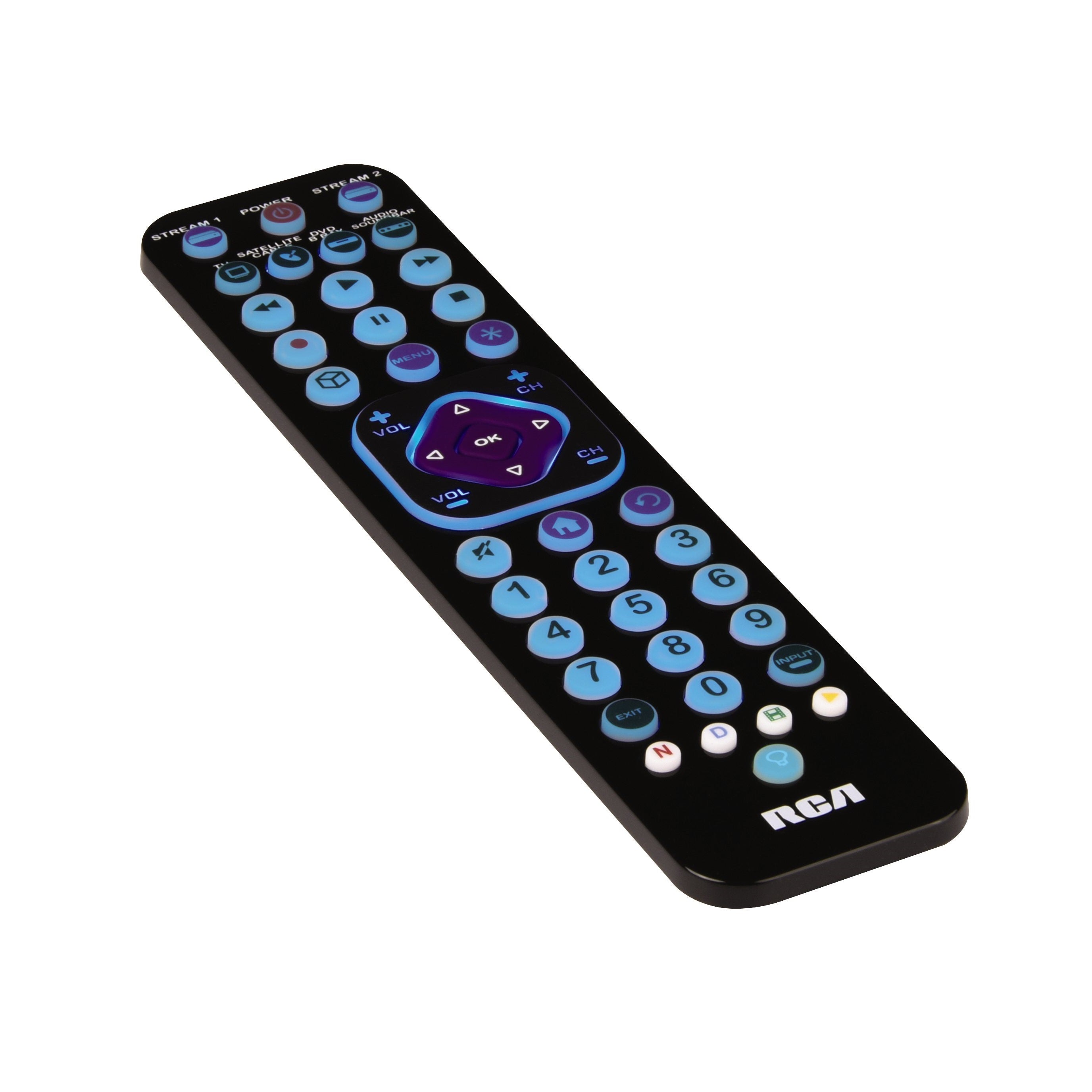 RCA Rechargeable Ultra-Thin Streaming Universal Remote Control