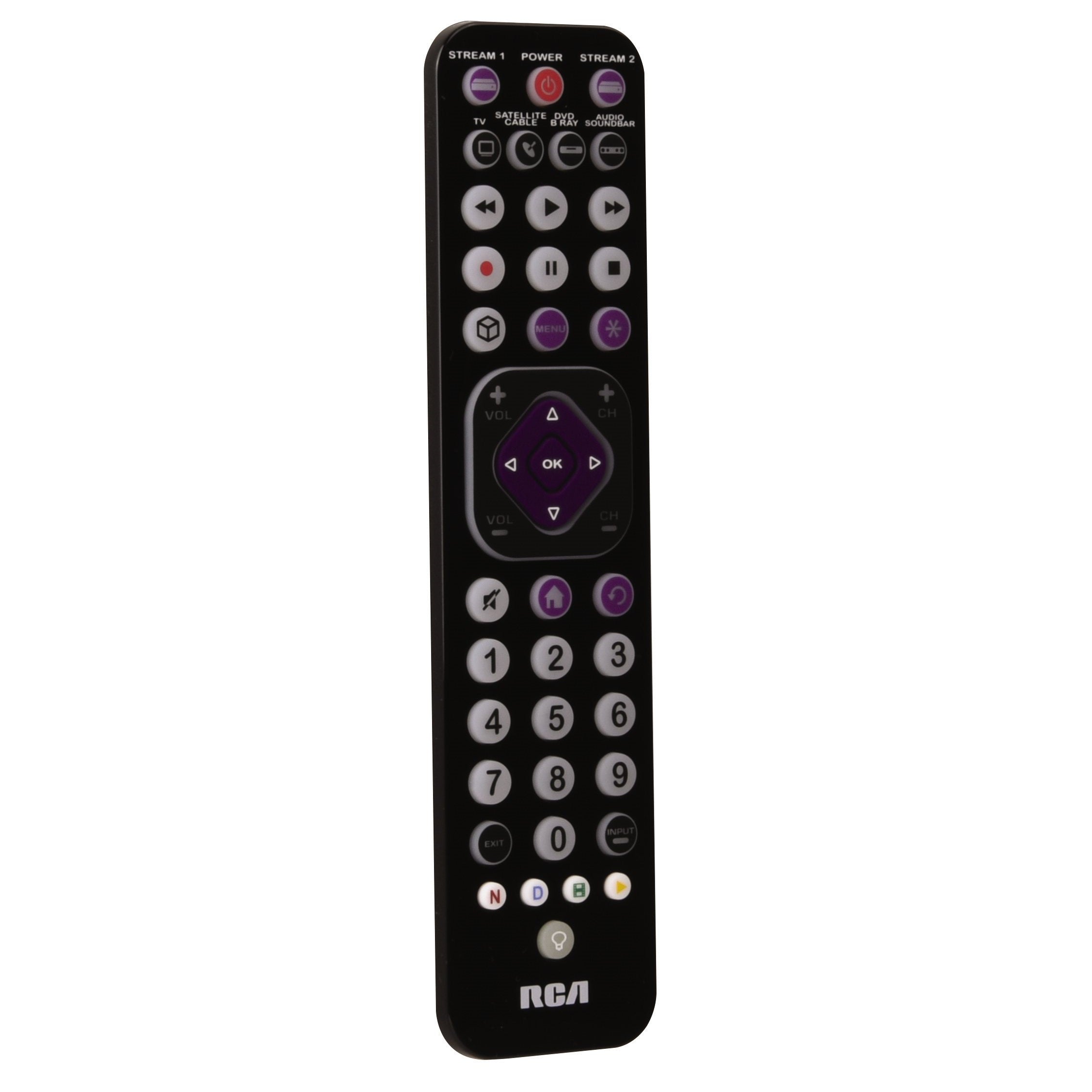 RCA Rechargeable Ultra-Thin Streaming Universal Remote Control