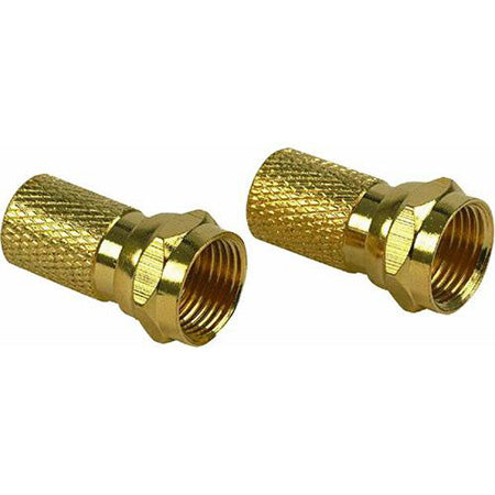 RCA Twist-On RG6 F Connector - 2pk
