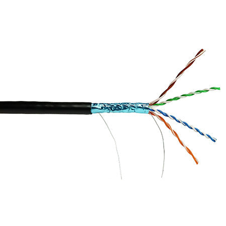 Shireen Shielded Outdoor CAT5e 8-Conductor 4-Pair 24-gauge Solid Bare Copper - 304.8-meter (1000')