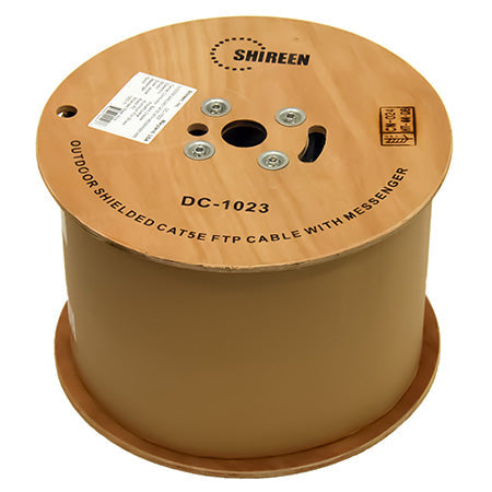 Shireen Shielded Outdoor CAT5e 8-Conductor 4-Pair 24-gauge Solid Bare Copper with Messenger -1000'