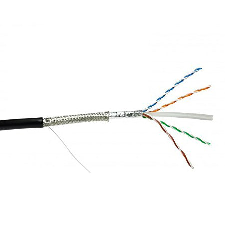 Shireen UV Rated Outdoor Double Shielded CAT6 8-Conductor 4-Pair 23-gauge Solid Bare Cable - 1000' Spool