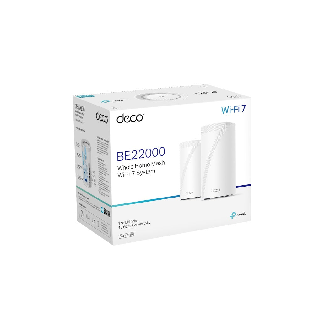 TP-Link Deco BE85 BE22000 Tri-Band Whole Home Mesh Wi-Fi 7 System
