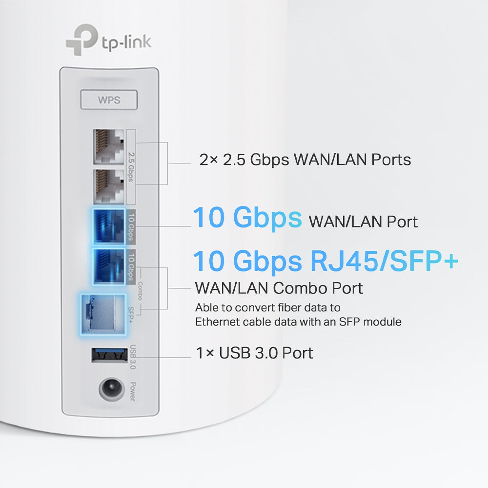 TP-Link Deco BE95 BE33000 Quad-Band Whole Home Mesh Wi-Fi 7 System