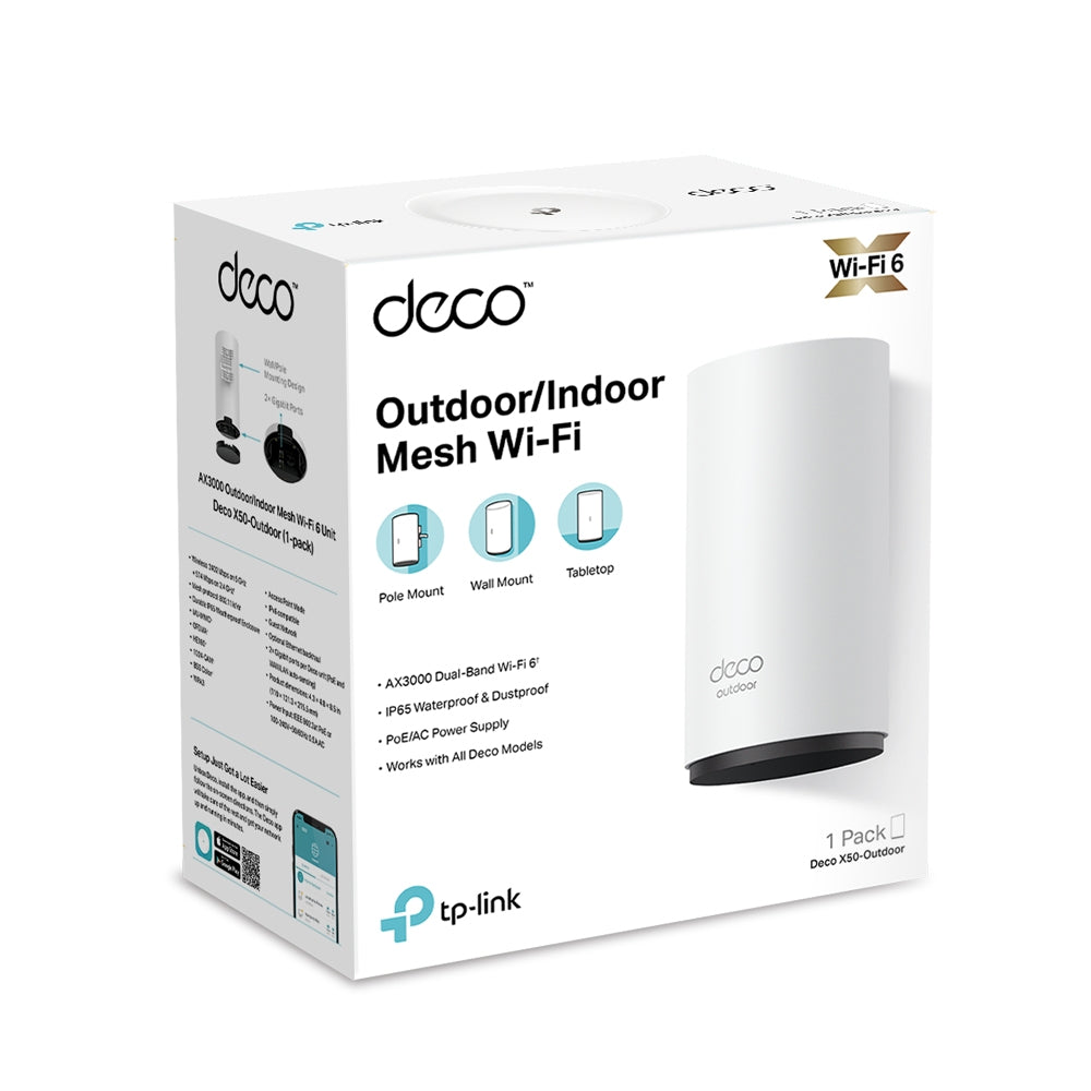 TP-Link Deco X AX3000 Outdoor Indoor Whole Home Mesh Wi-Fi 6 Unit