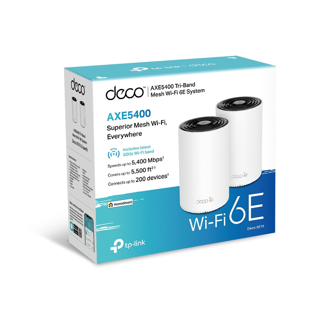 TP-Link Deco XE75 AXE5400 Tri-Band Mesh Wi-Fi 6E System IoT Smart Hub Router