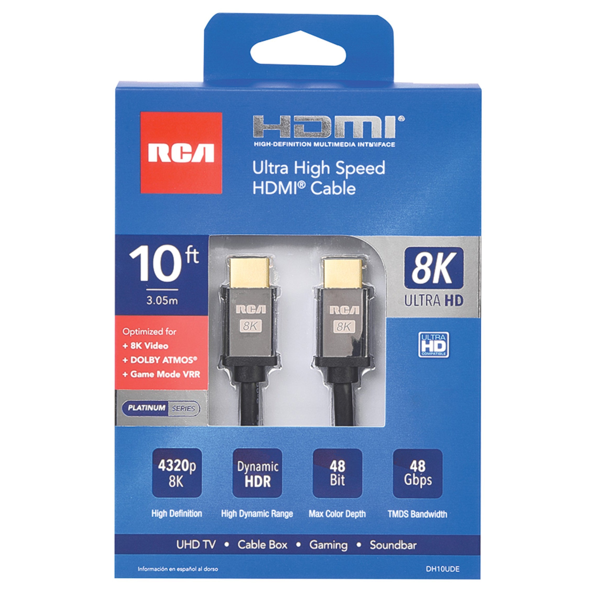RCA 8K Ultra High Speed HDMI Cable -10'