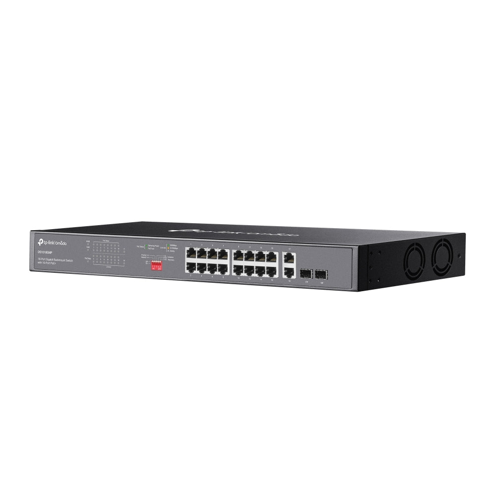 TP-Link Omada 18-Port Gigabit Unmanaged Rackmount Switch with 16-Port PoE+