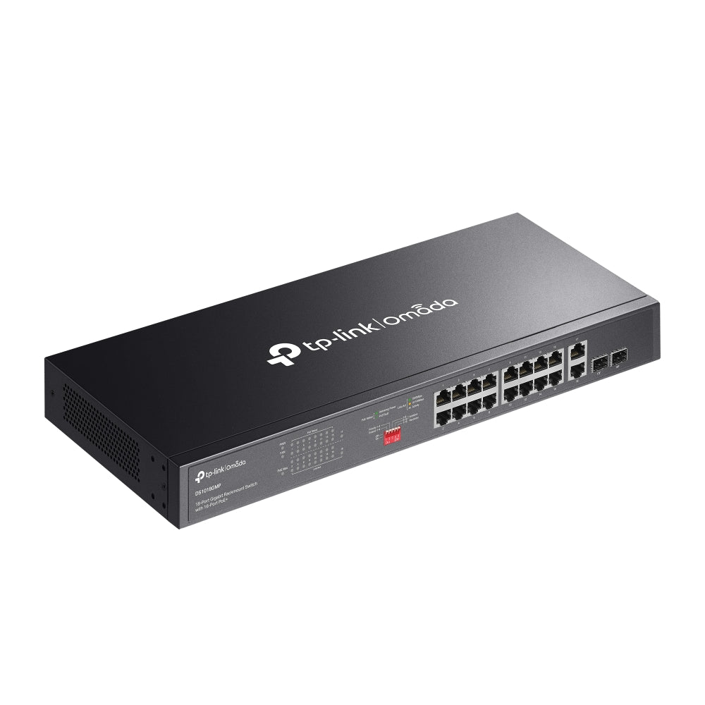 TP-Link Omada 18-Port Gigabit Unmanaged Rackmount Switch with 16-Port PoE+