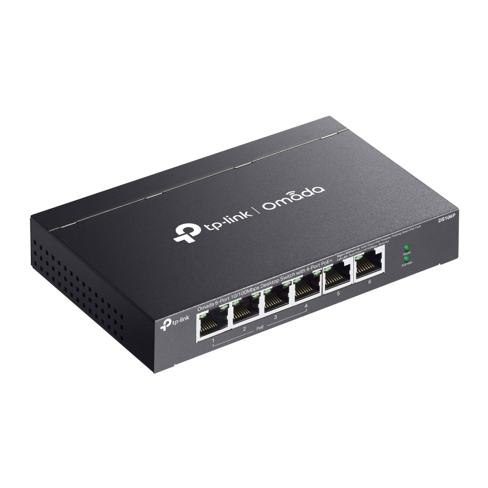 TP-Link Omada 6-Port 10/100Mbps Unmanaged Desktop Switch with 4-Port PoE+