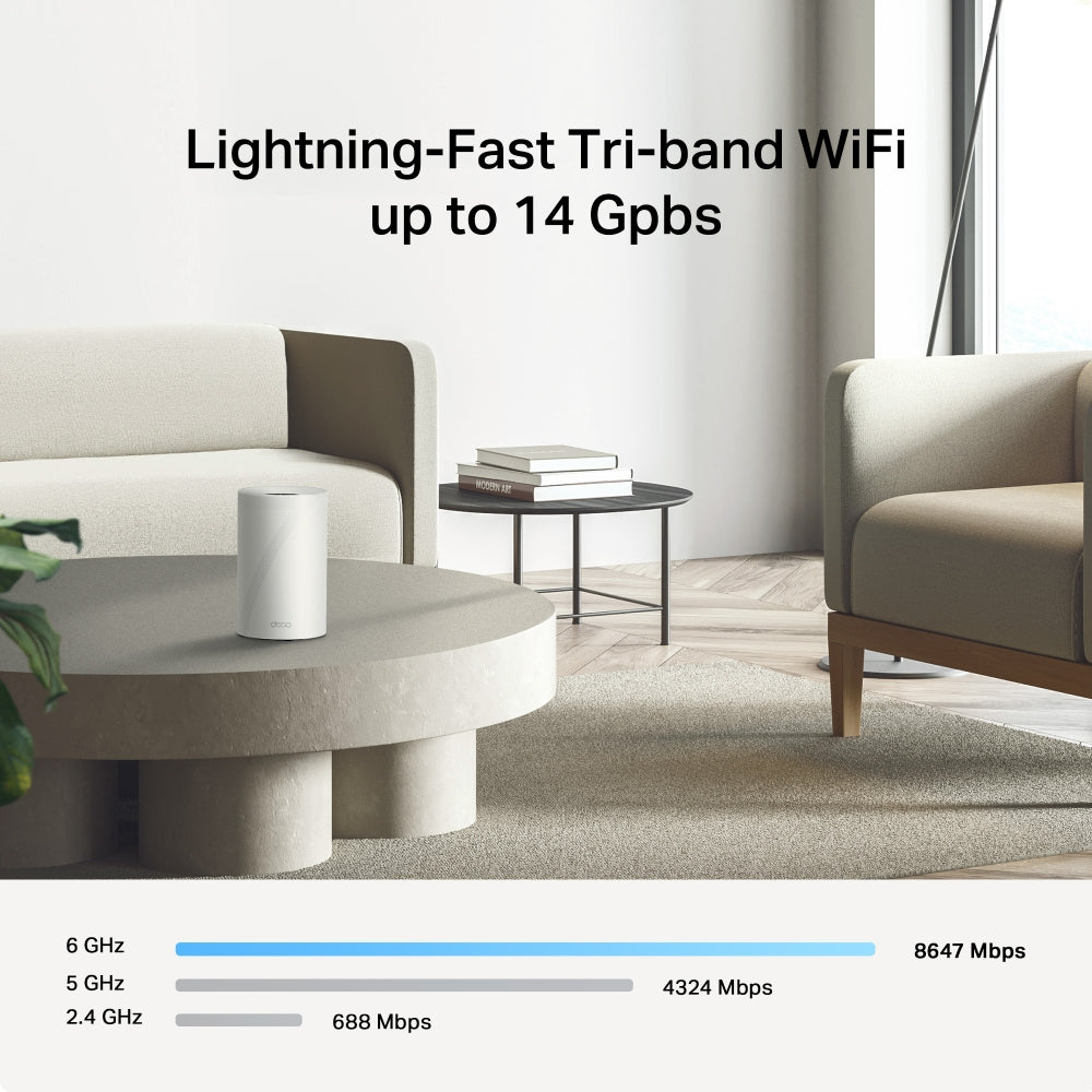 TP-Link BE14000 Tri-Band Whole Home Mesh Wi-Fi 7 System - 2-pack