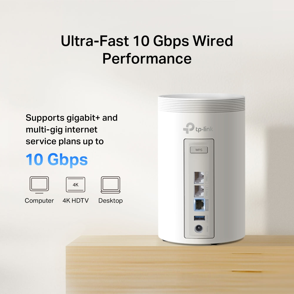 TP-Link BE14000 Tri-Band Whole Home Mesh Wi-Fi 7 System - 2-pack