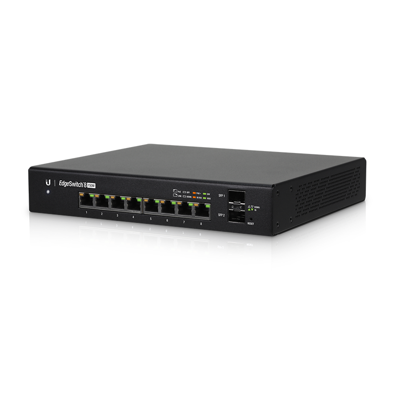 Ubiquiti ES-8-150W UISP EdgeMAX EdgeSwitch Managed PoE+ Gigabit Ethernet